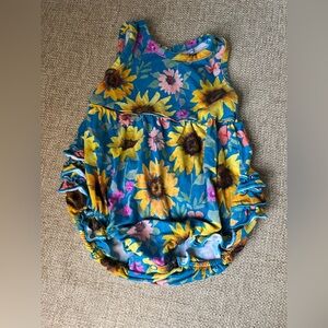 Play by Little Sleepies Bamboo Sunflower Ruffle Romper 3-6 Months